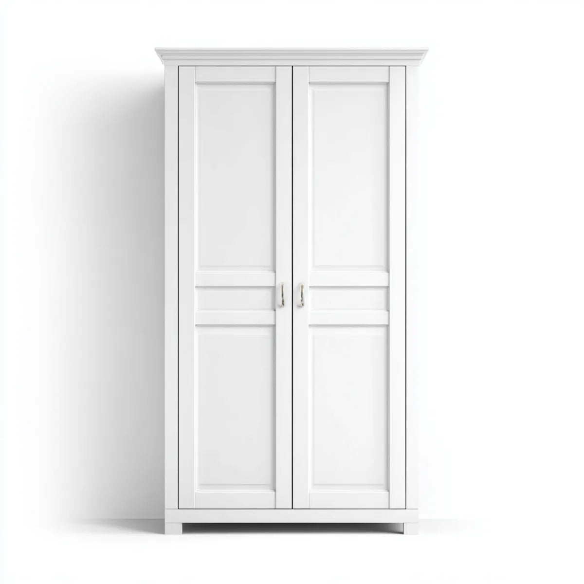 Szafa, Odzież 2 drzwi Biała 100 x 55 x 200 cm od MDF prostokątna