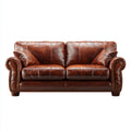 Sofa 2 brązowe miejsca 180 x 90 x 95 cm w syntetycznym kształcie skóry PU