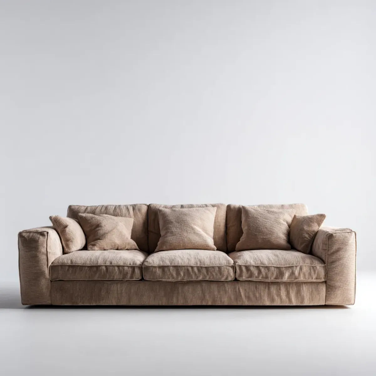 Sofa, 3 fotela w poliestrze z wyjmowanymi poduszkami 230 x 95 x 85 cm