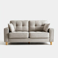 Sofa, Szara sofa poliestrowa z poliuretanową warstwą wyściełaną 160 x 85 x 88 cm prostokątna