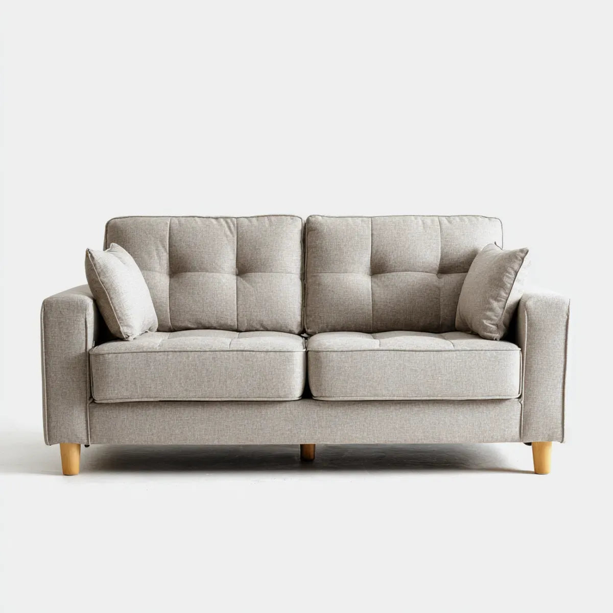 Sofa, Szara sofa poliestrowa z poliuretanową warstwą wyściełaną 160 x 85 x 88 cm prostokątna